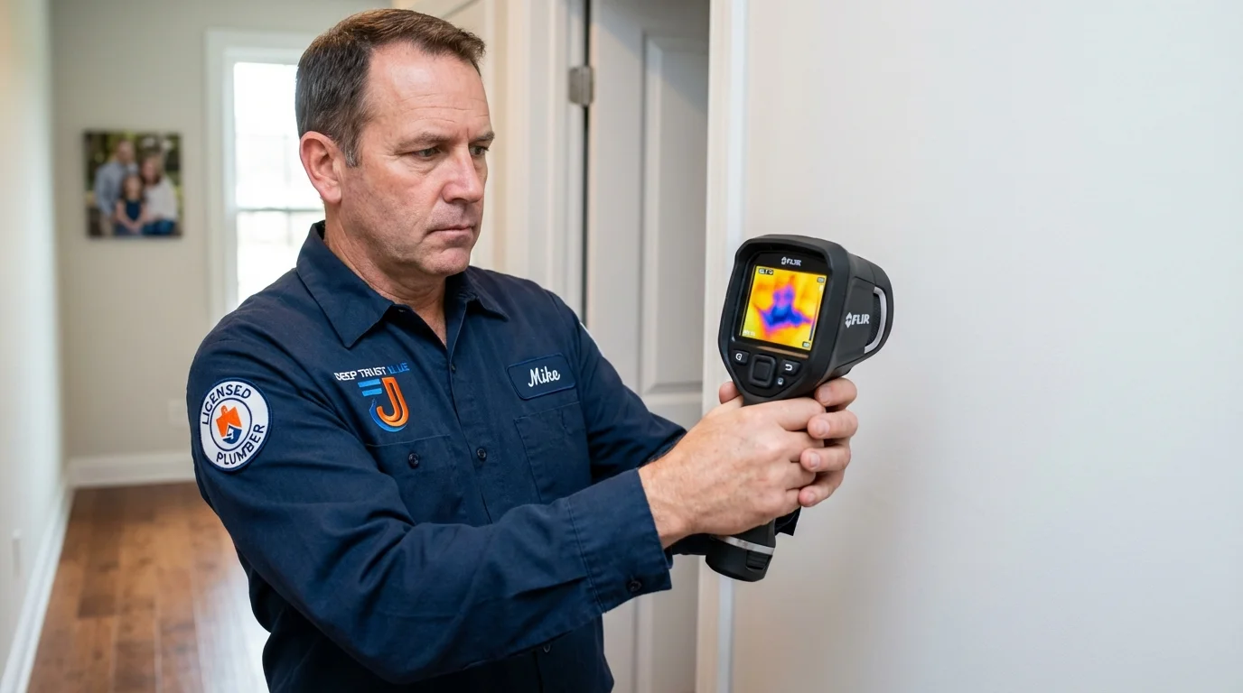 Thermal imaging leak detection by Johns Plumbing LLC in Boxborough